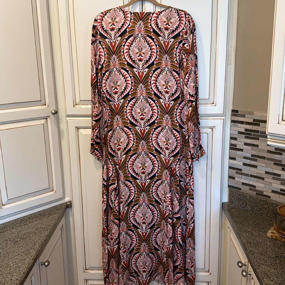 FARM Rio Pineapple Jewelry Long Sleeve Maxi Dress Women’s Large - Picture 5 of 9